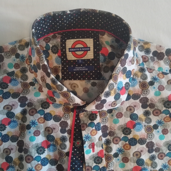 Jermyn and Bond Phycadelic Mod shirt. UK XL talored slim fit. Jermyn & Bond. - Picture 9 of 9